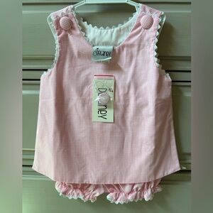 18 month NWT Delaney Pink Gingham Baby Outfit